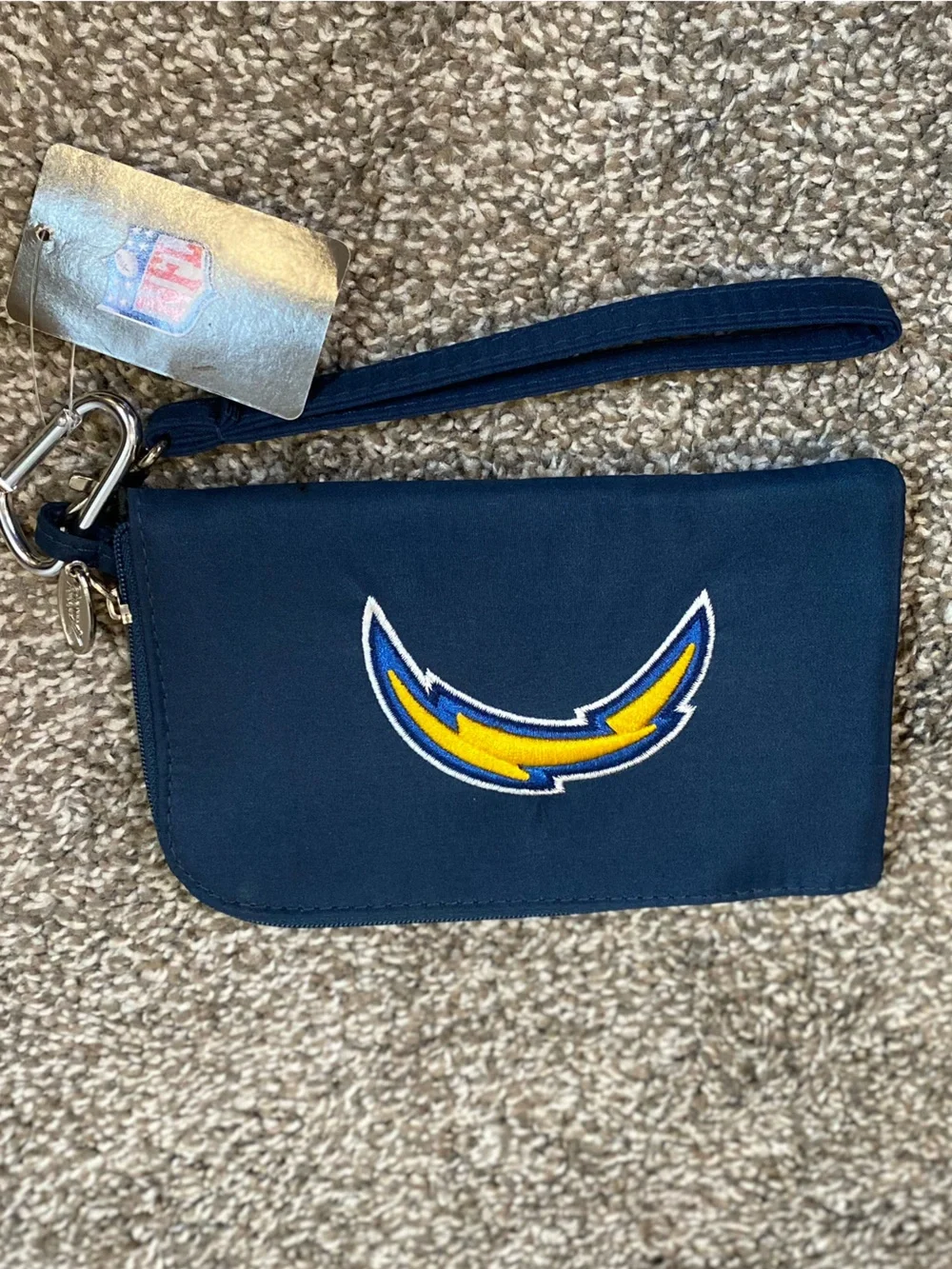 Little Earth Navy and Yellow NFL Wristlet